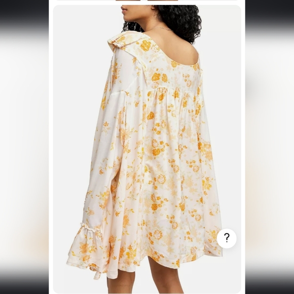 Free People Loretta Button Down Floral Poets Tunic NWOT Size Large - Picture 3 of 8